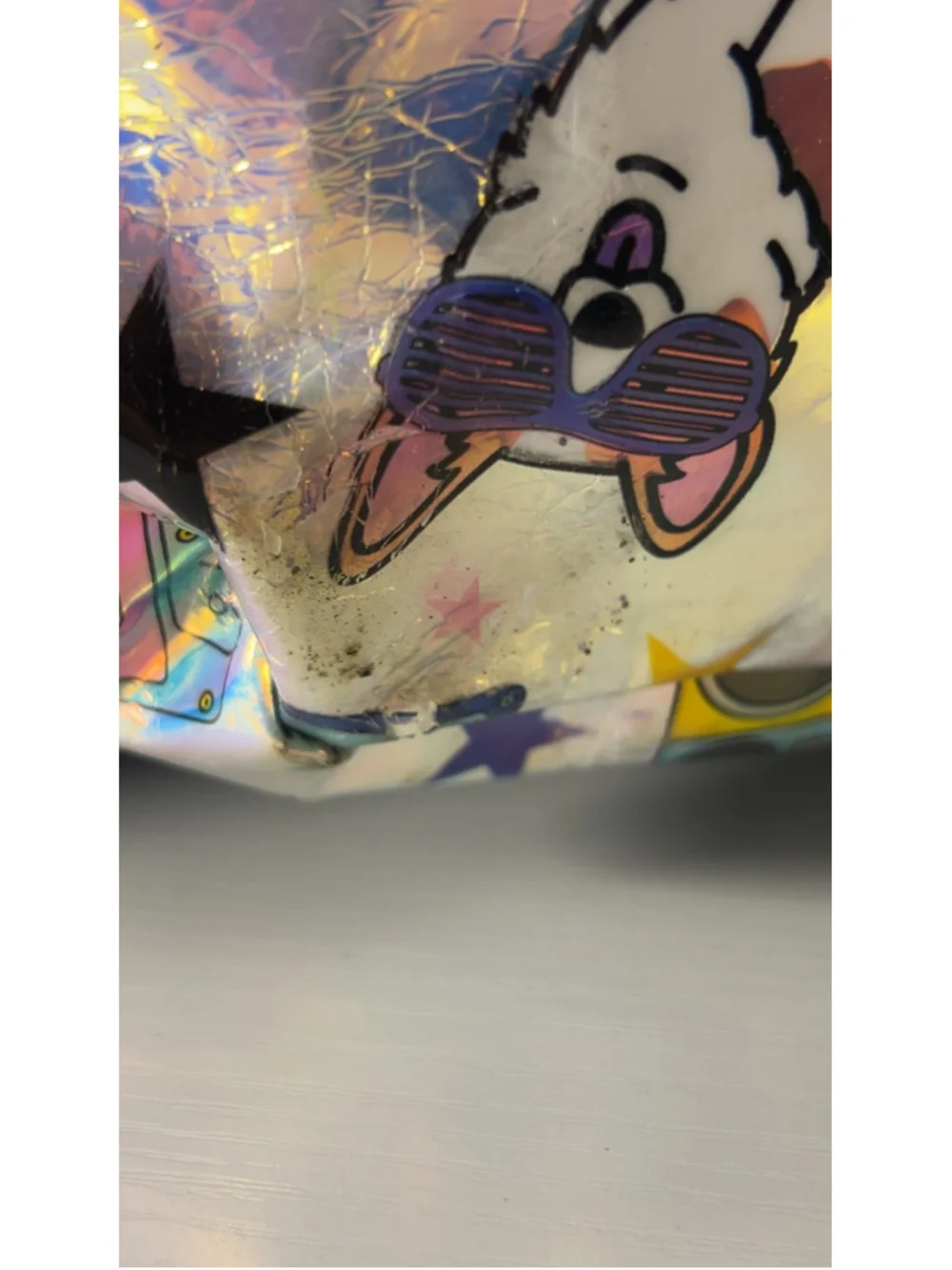 Women's Unbranded Corgi Print Holographic Backpack One Size Blue Multi-color